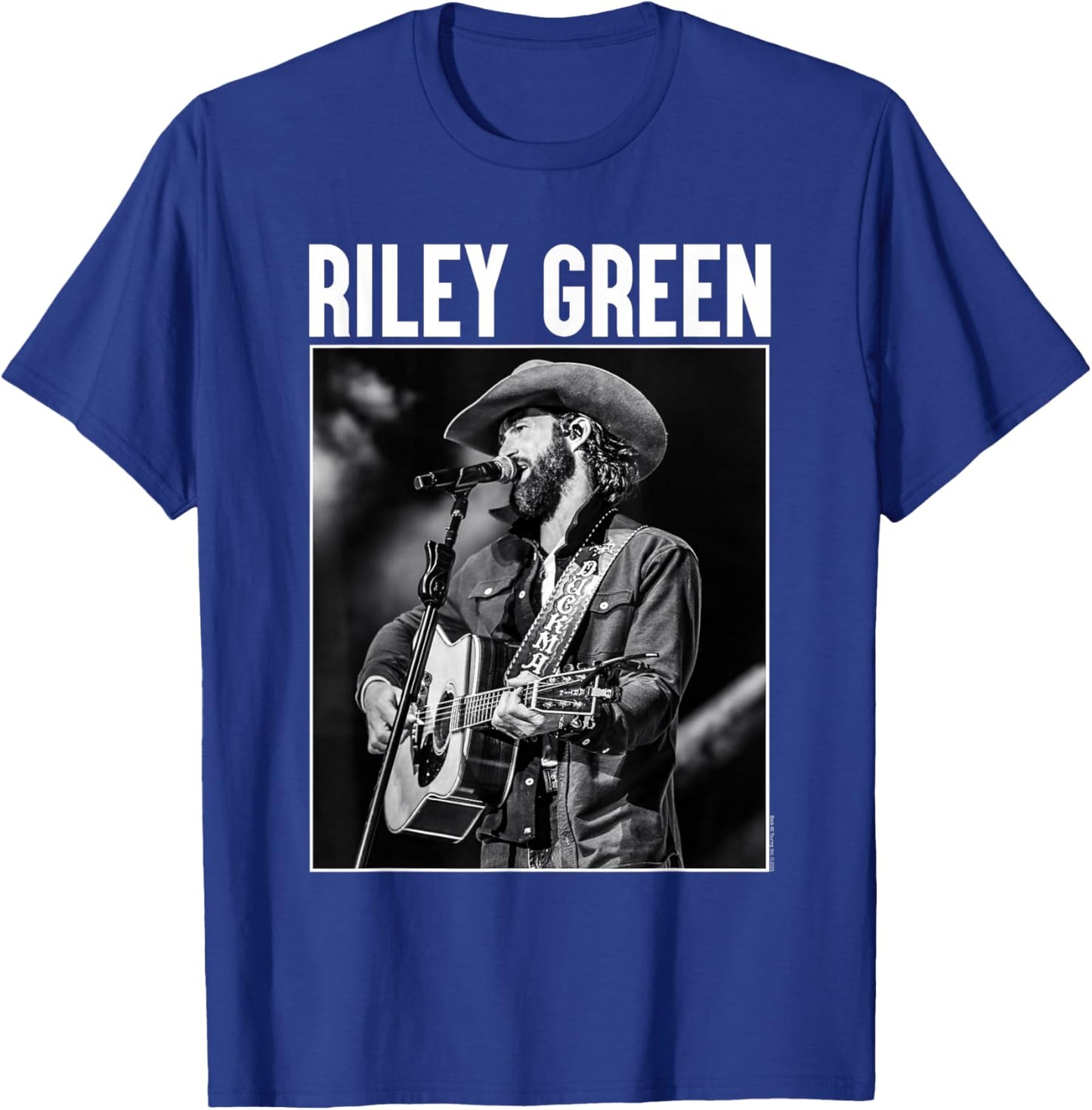 Riley Green Singing Greatest Hits Country Music Art T-Shirt - T-Shirt | Royal