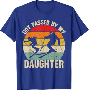 Got Passed by My Daughter Funny Skiing Retro Ski Lover T-Shirt - T-Shirt | Royal
