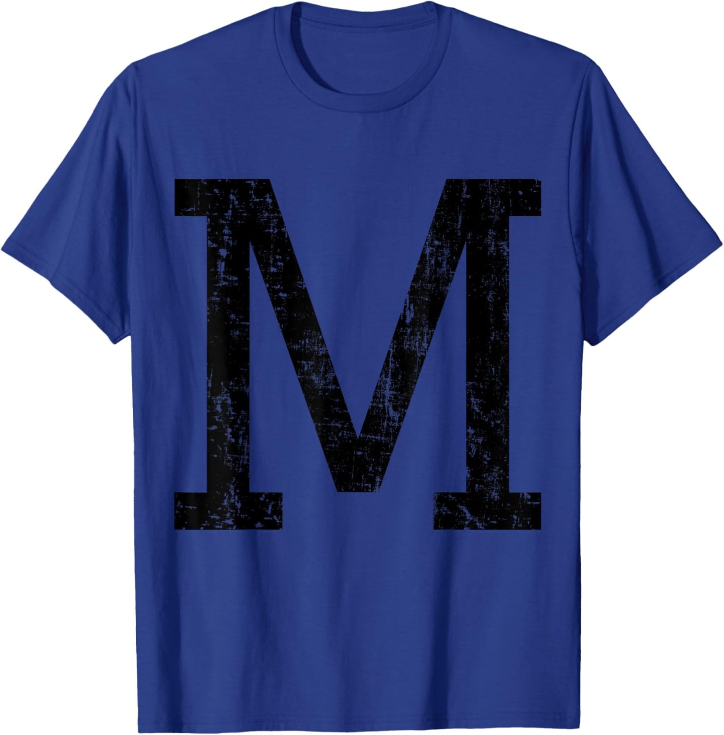Letter M Capital Alphabet Initial School College Uni Varsity T-Shirt - T-Shirt | Royal