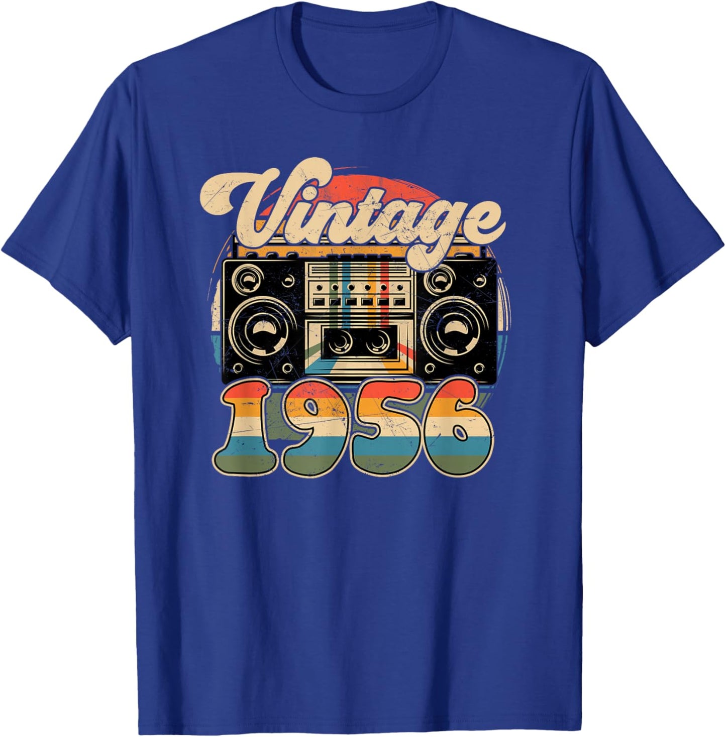 70th Birthday Retro Vintage 1956 Men Women T-Shirt - T-Shirt | Royal