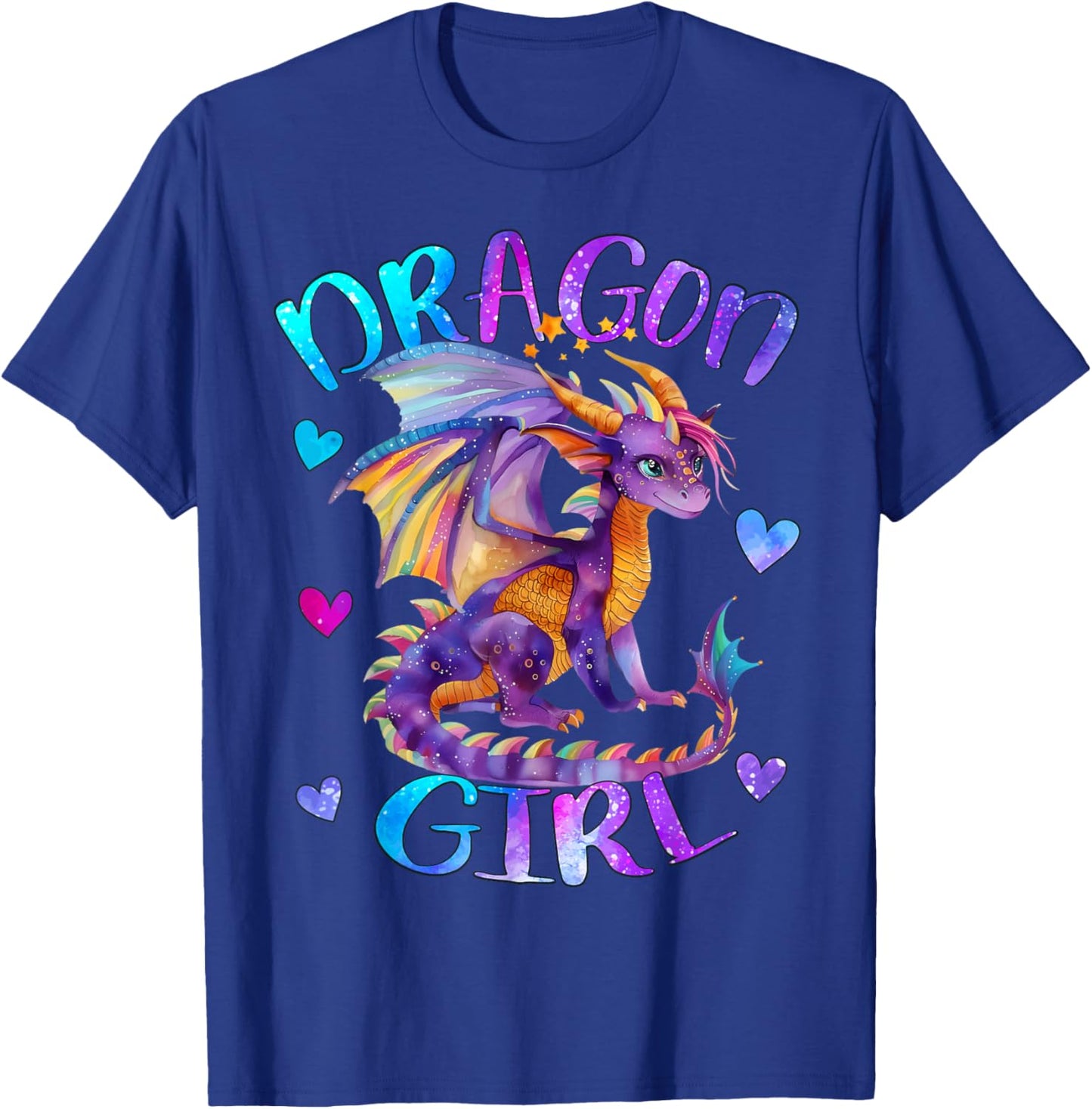 Dragon Girl Rainbow Dragon Just a girl Who Loves Dragons T-Shirt - T-Shirt | Royal