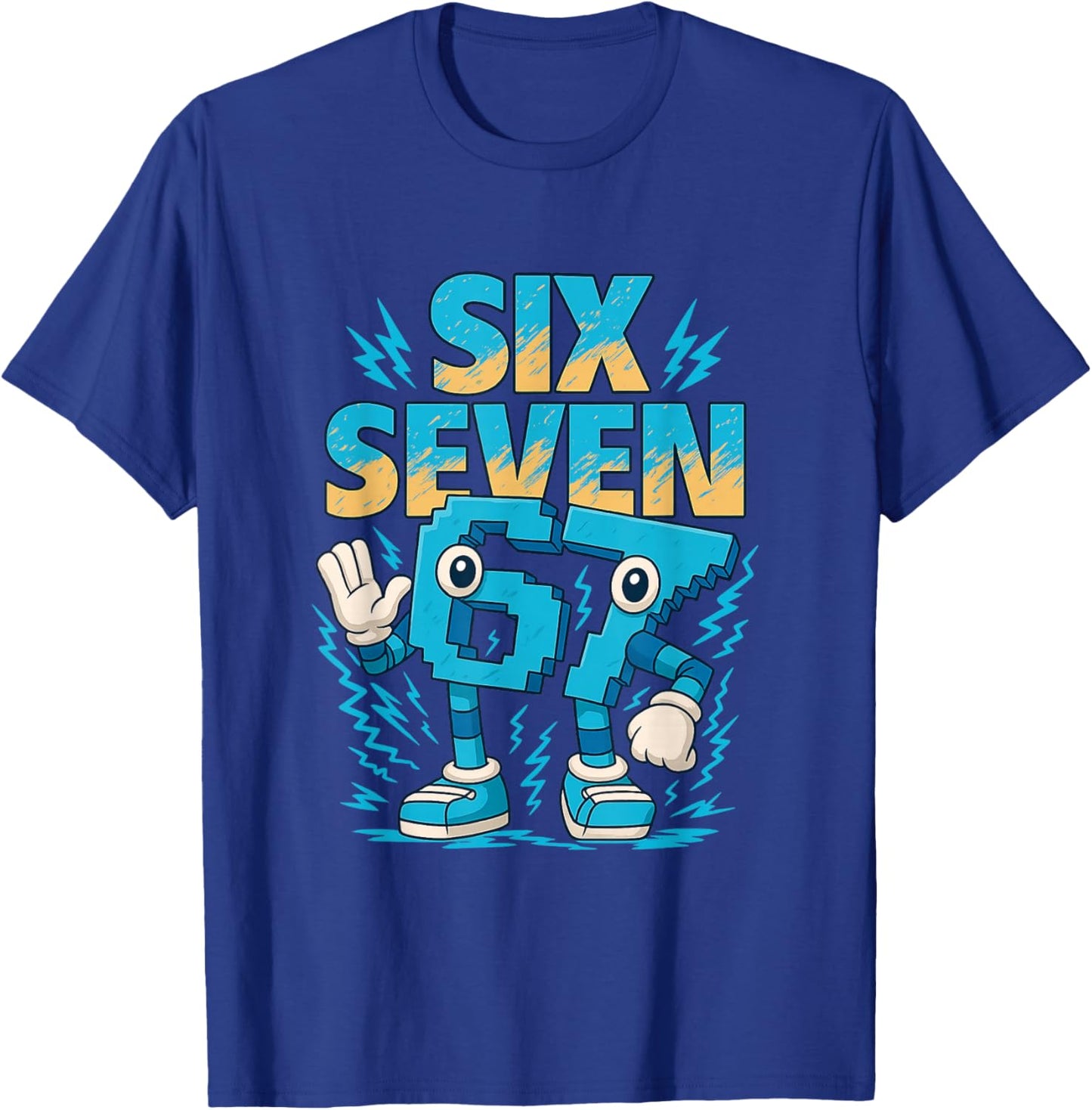 Was 6 Now I'm 7 67 Funny 7 Year Old Birthday Shirt For Kids T-Shirt - T-Shirt | Royal