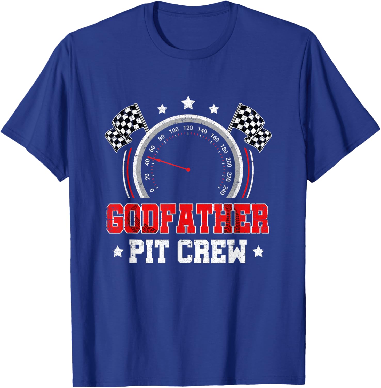 Godfather Pit Crew Race Car Birthday Party Racing Family T-Shirt - T-Shirt | Royal