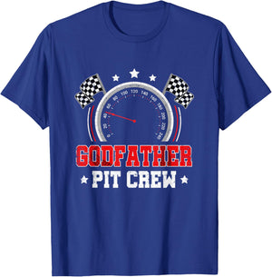 Godfather Pit Crew Race Car Birthday Party Racing Family T-Shirt - T-Shirt | Royal