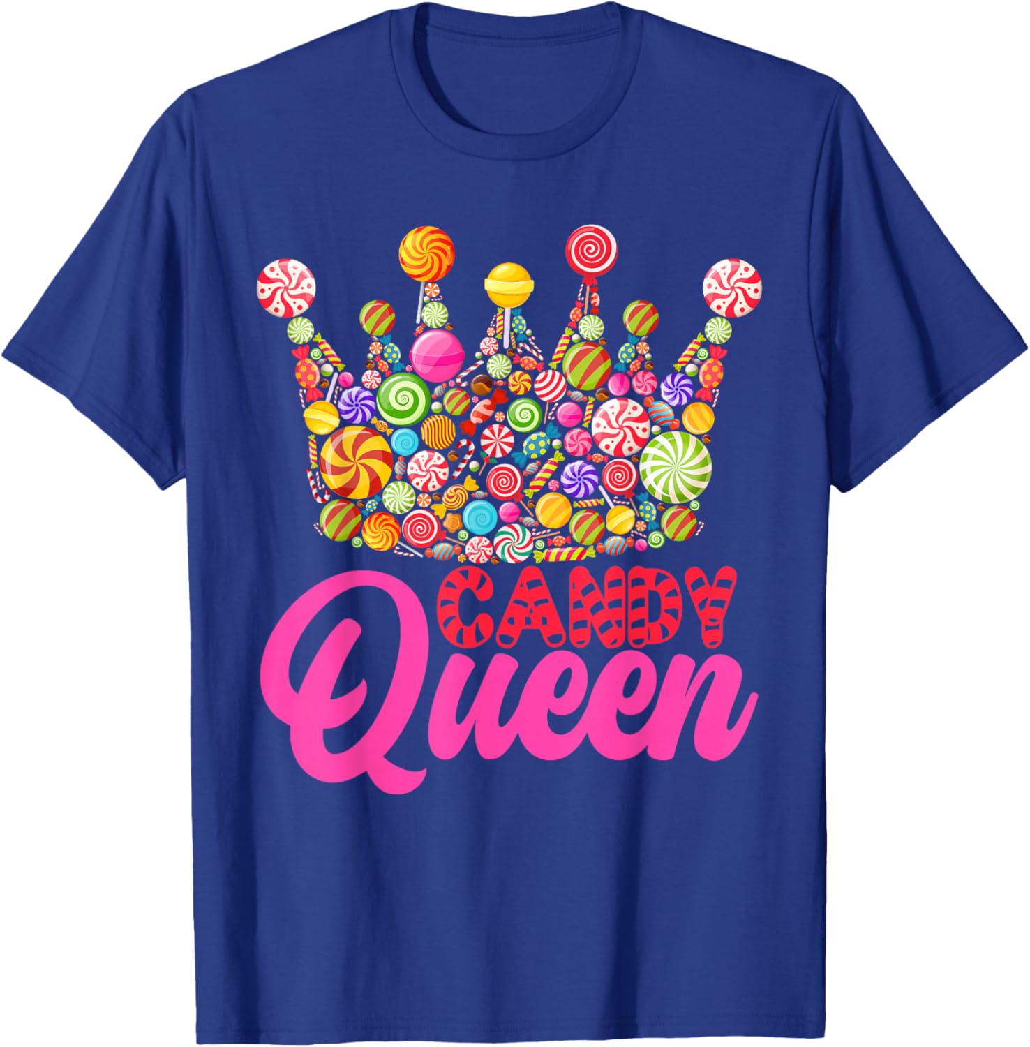 Candy Queen Crown Art Girls Candy Lollipop Lovers T-Shirt - T-Shirt | Royal