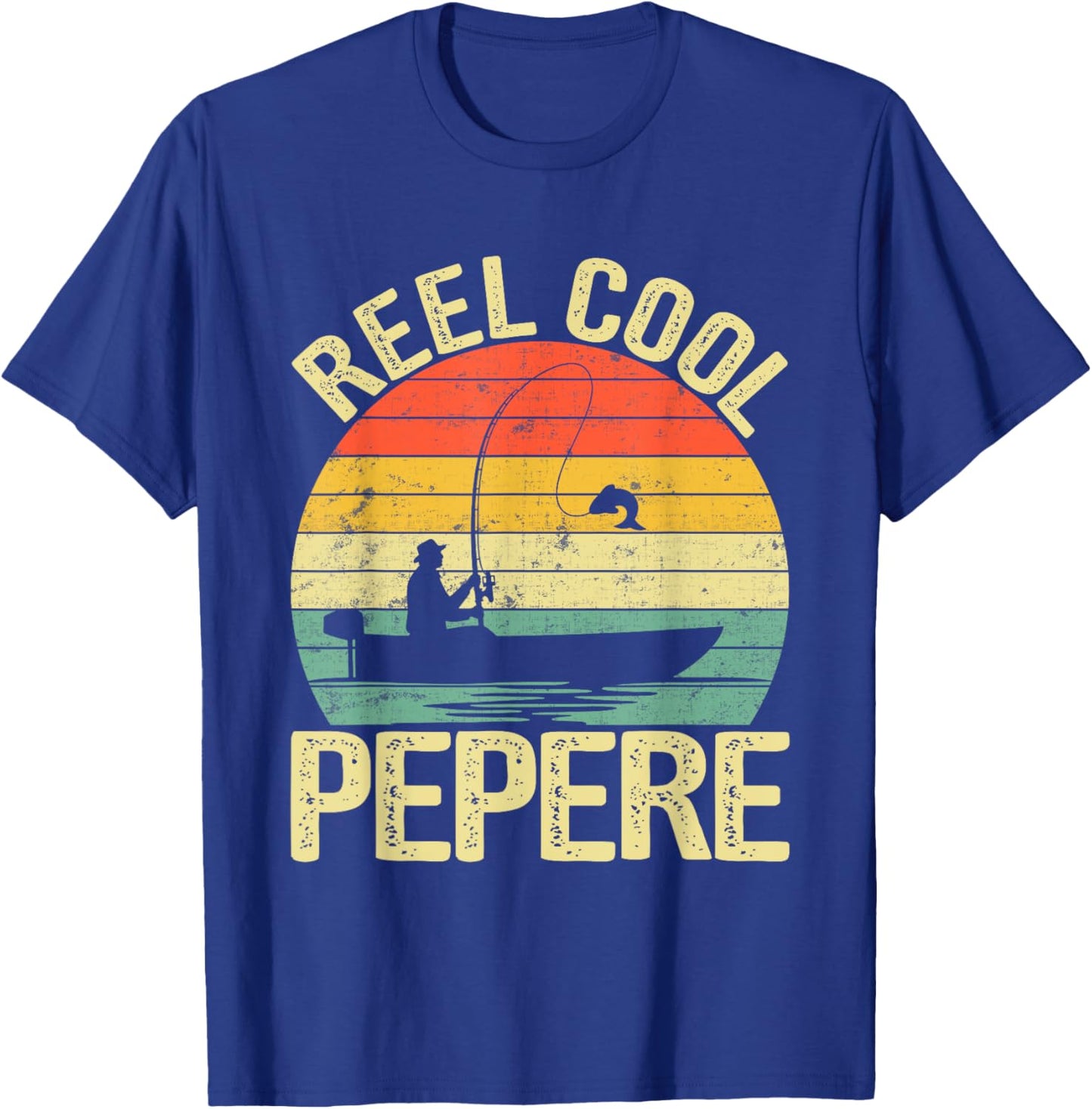 Reel Cool Pepere Fishing Gifts For Father's Day Fisherman T-Shirt - T-Shirt | Royal
