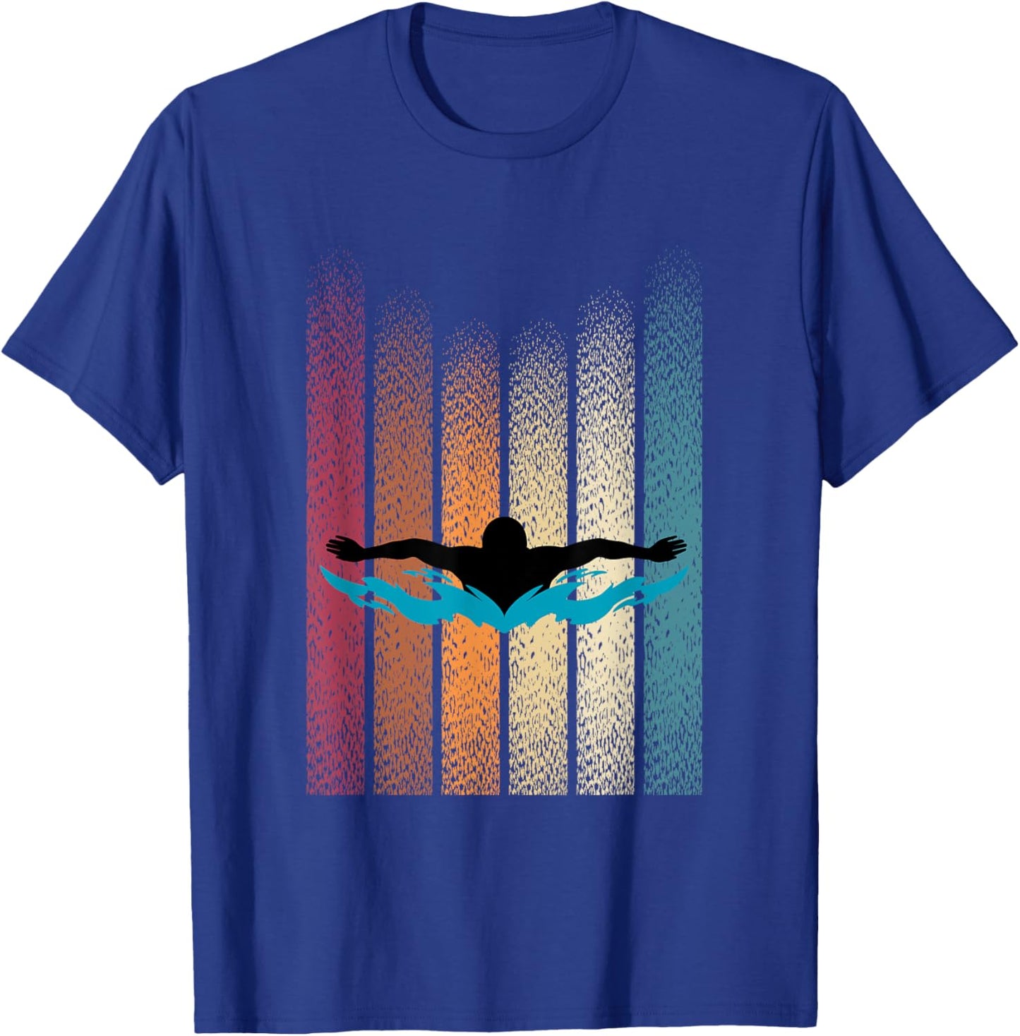 Swimming Retro Swimmer Competitive Swimmer Master Swimmer T-Shirt - T-Shirt | Royal