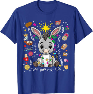 Mi Burrito Sabanero Mexican Christmas Donkey Spanish Xmas T-Shirt - T-Shirt | Royal