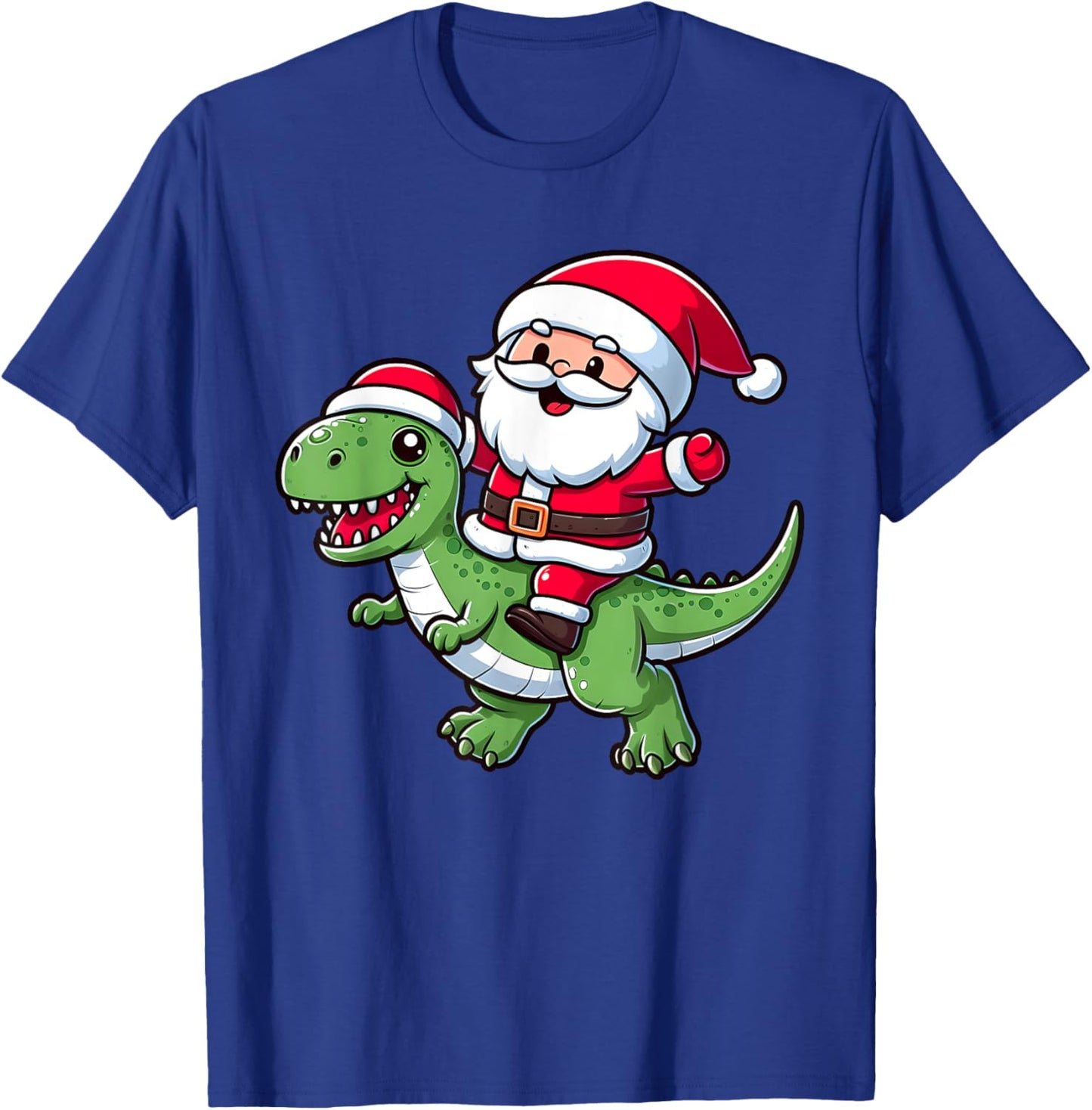 Christmas Pajama Santa Claus Ride T Rex Dinosaur for Toddler T-Shirt - T-Shirt | Royal