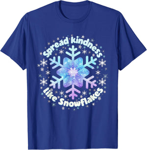 Spread Kindness Like Snowflakes Christmas Teacher Unity Day T-Shirt - T-Shirt | Royal