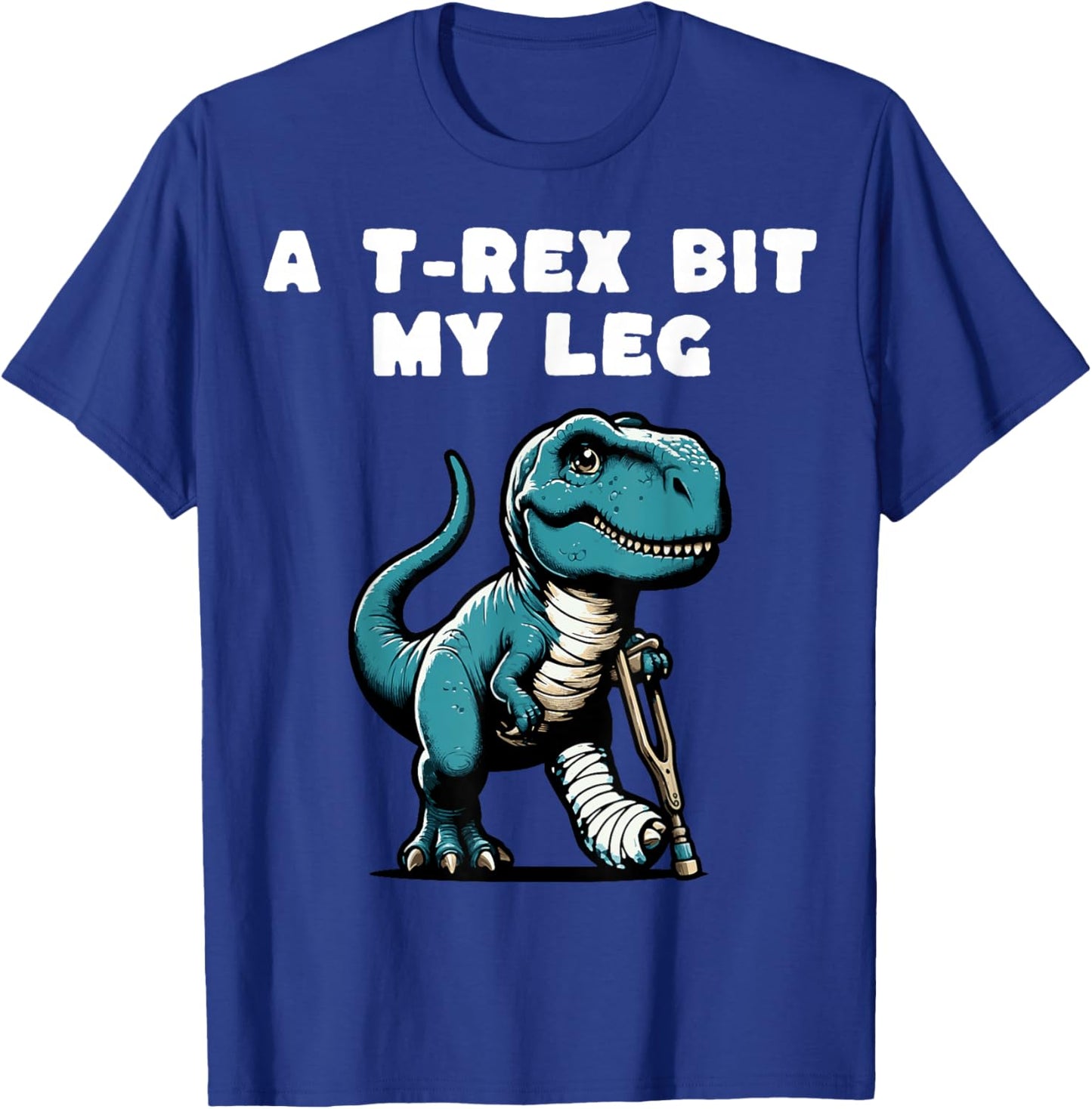 Broken Leg Recovery Kids Boys Dinosaur T-Shirt - T-Shirt | Royal
