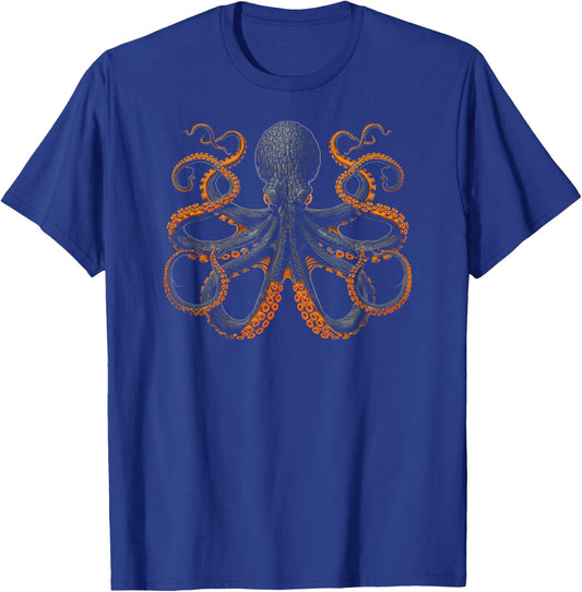 Octopus Shirt / Retro-Inspired T-Shirt - T-Shirt | Royal