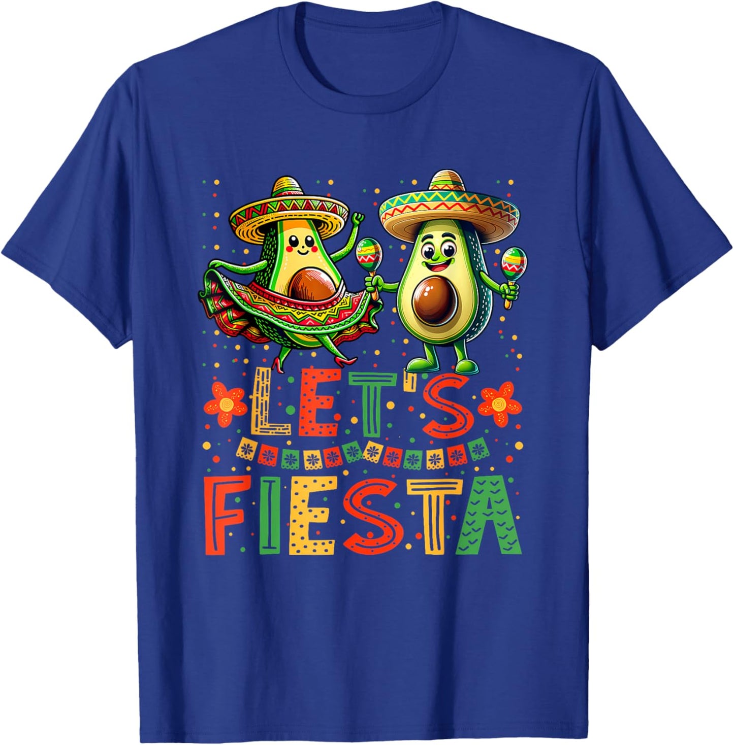 Lets Fiesta 5 Cinco De Mayo Men Boys Girls Mexican T-Shirt - T-Shirt | Royal