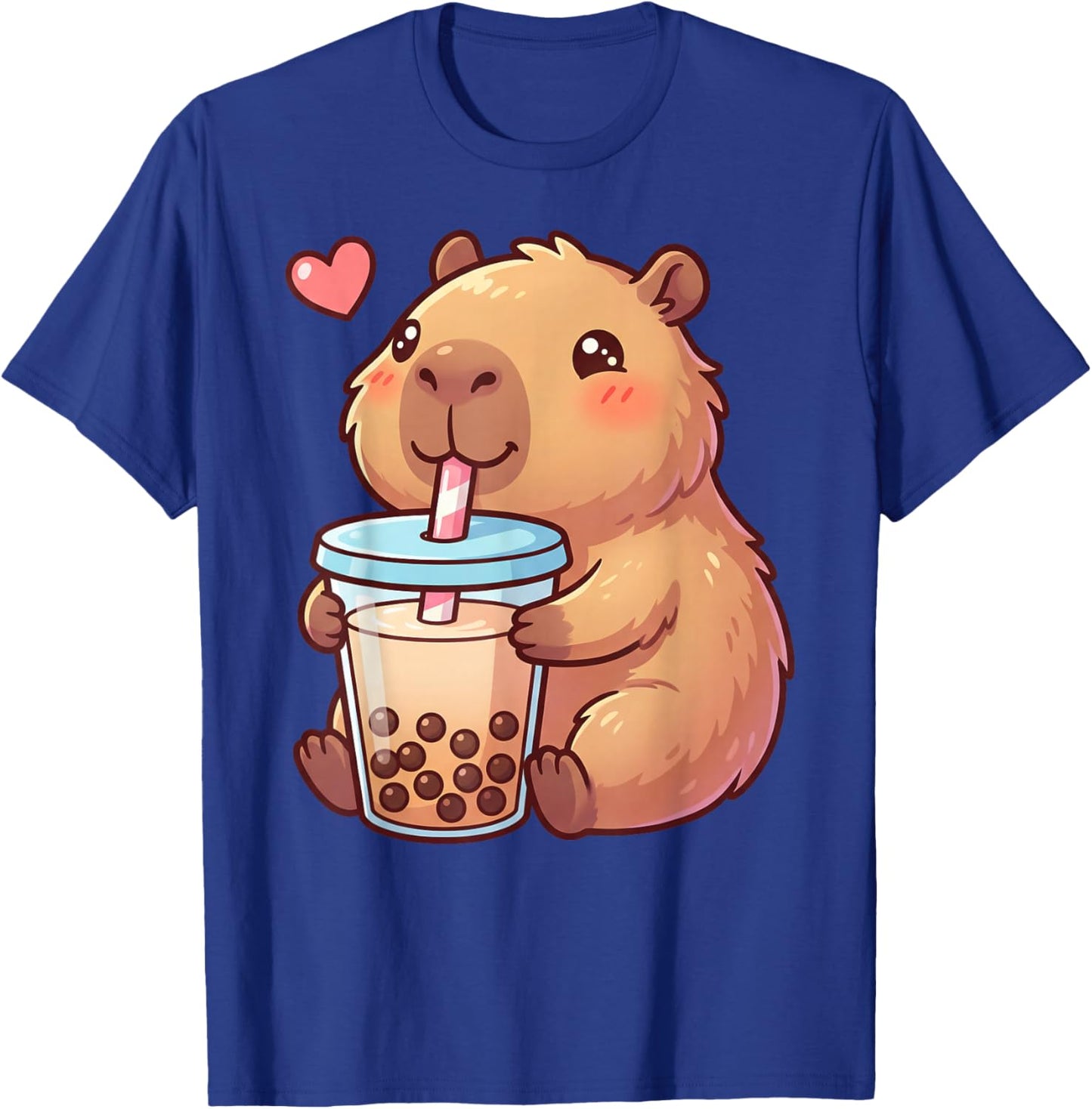 Pyjama Mignon Capybara pour Filles Niña Kids Adolescents Kawaii Anime T-Shirt - T-Shirt | Royal