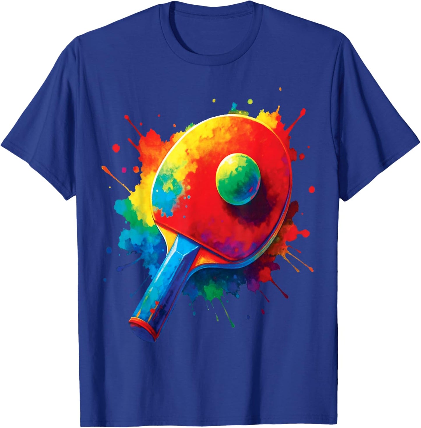 Table Tennis Art Splash - Design Sport Ping-Pong T-Shirt - T-Shirt | Royal