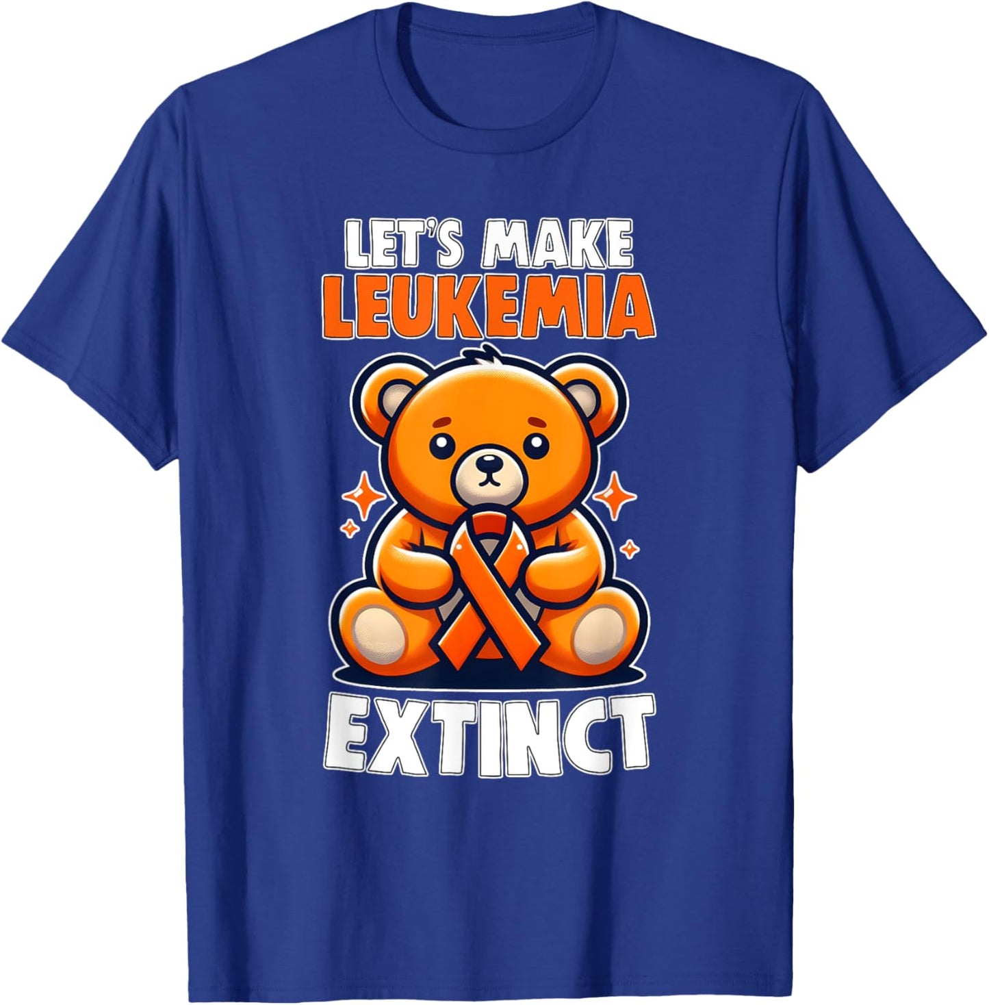 Leukemia Teddy Bear Orange Ribbon Hematologist Reptile T-Shirt - T-Shirt | Royal
