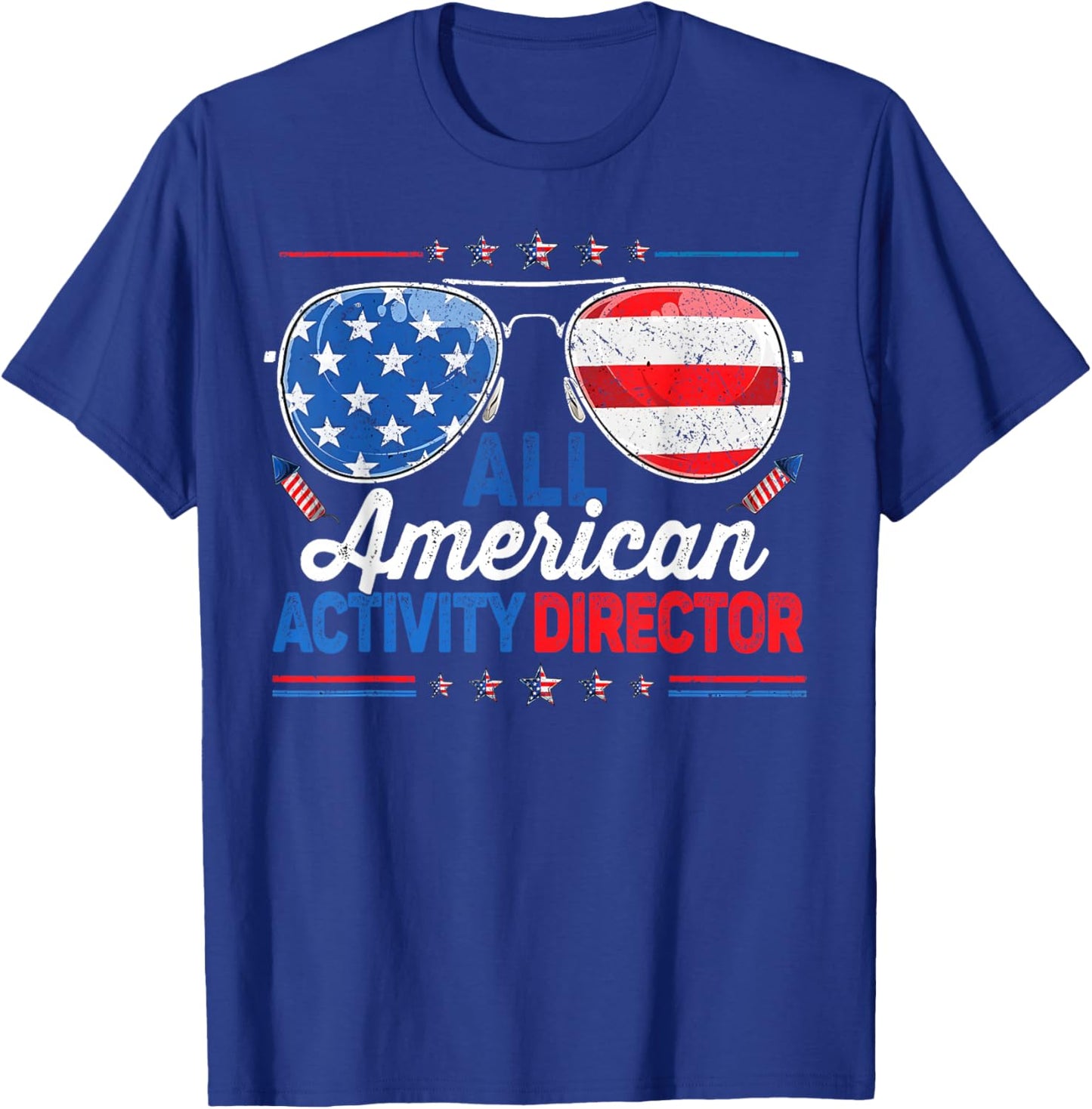 All American Activity Director 4th of July US Flag Boy Girl T-Shirt - T-Shirt | Royal