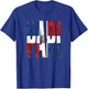 PAPI Dominican Republic Flag Vintage Dia Del Padre Regalo T-Shirt - T-Shirt | Royal