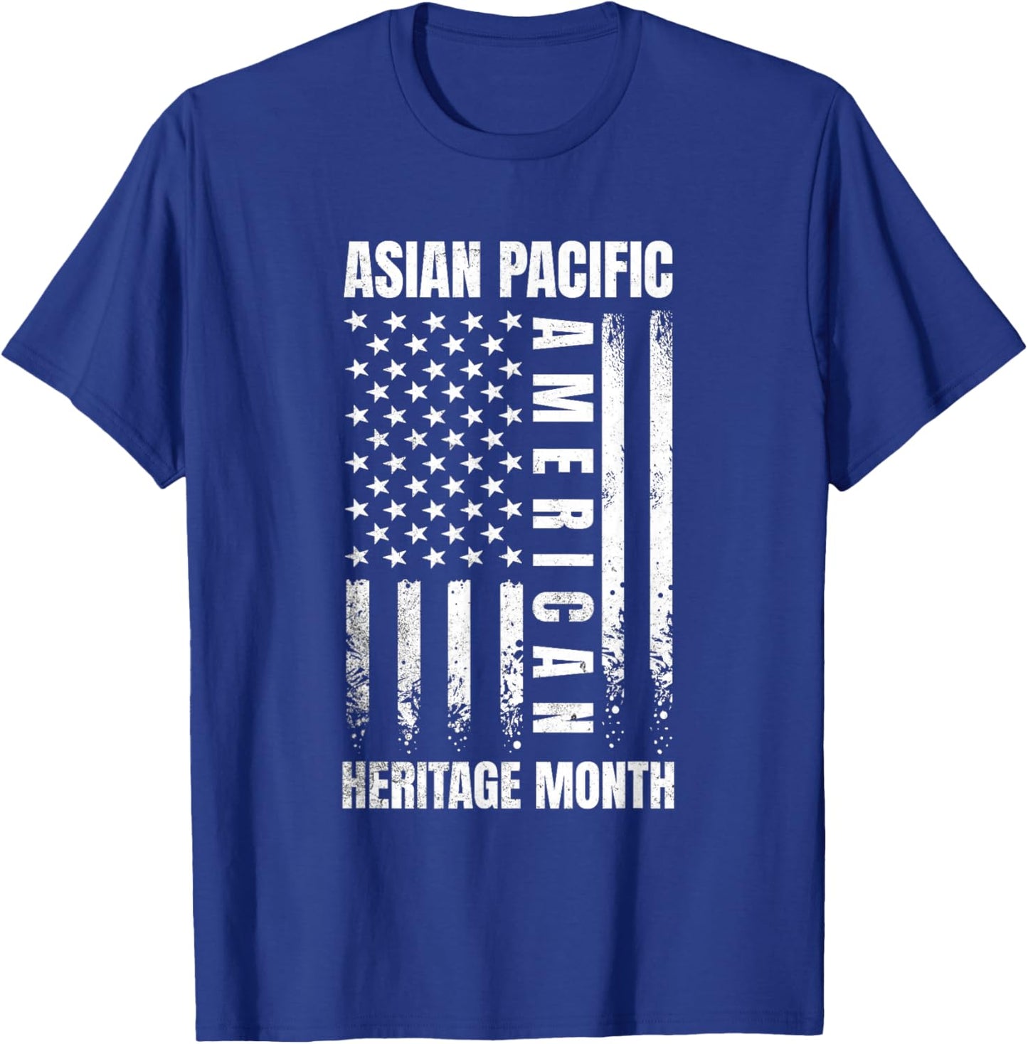 Asian Pacific American Heritage Month US Flag AAPI Men Women T-Shirt - T-Shirt | Royal