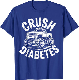 Crush Diabetes Awareness, T1d Type One Diabetes Awareness T-Shirt - T-Shirt | Royal