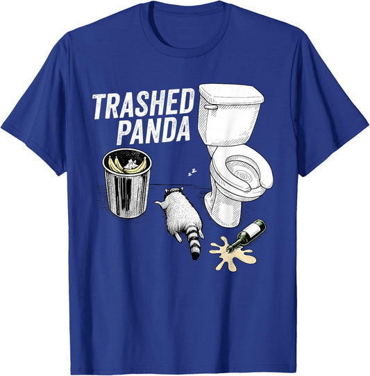 Funny Trashed Panda Racoon Gets Drunk T-Shirt - T-Shirt | Royal