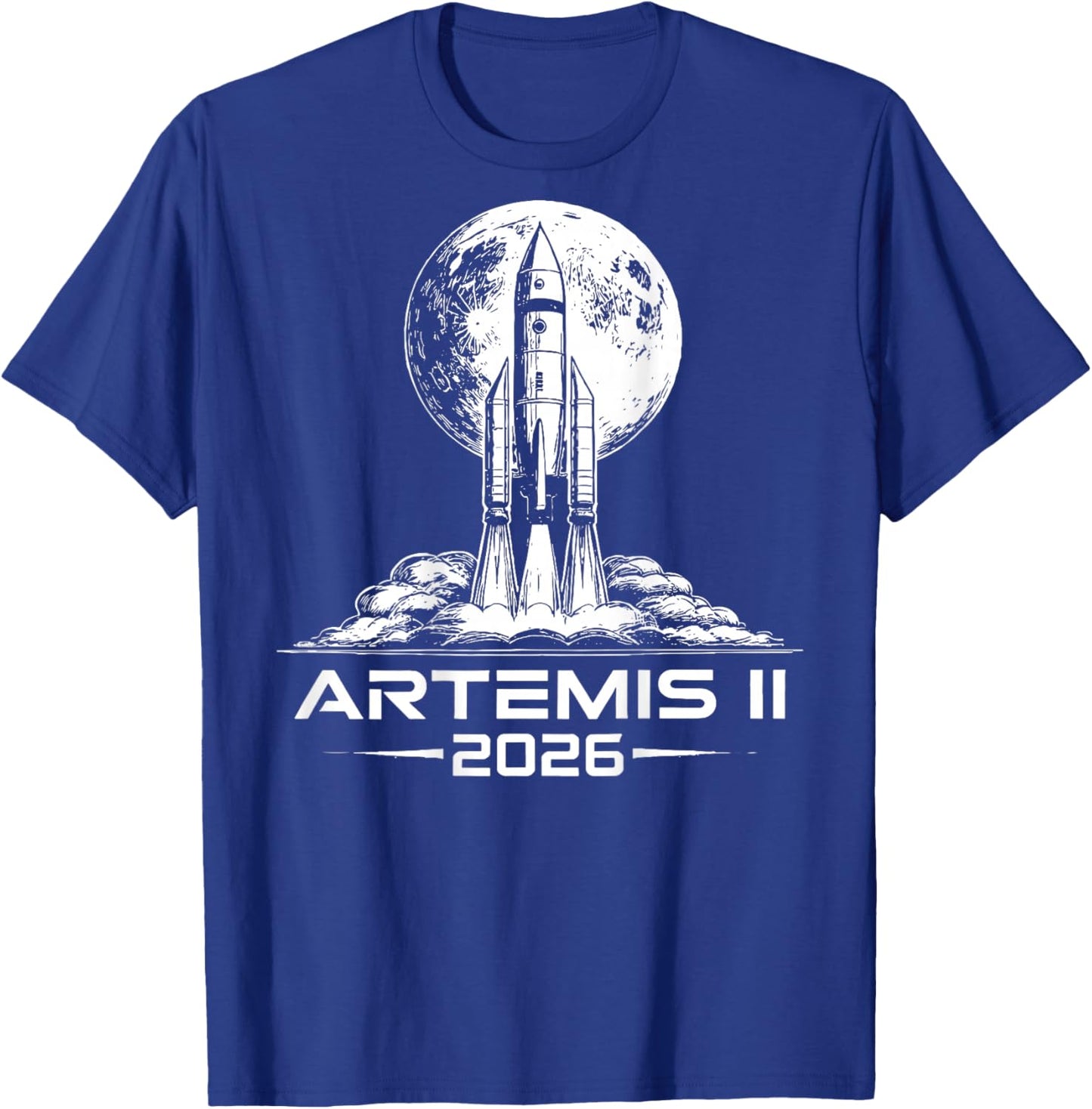 (On Back) Artemis II Back to the Moon 2026 T-Shirt - T-Shirt | Royal
