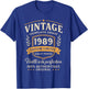 Cadeau Anniversaire 37 Ans Vintage 1989 Humour 37 Ans Homme T-Shirt - T-Shirt | Royal