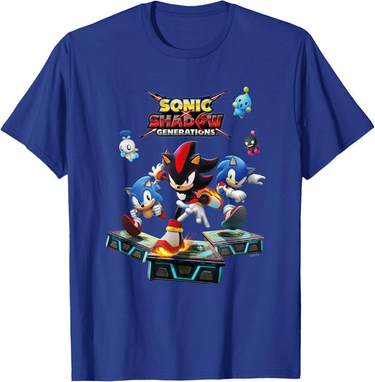 Sonic the Hedgehog, Sonic X Shadow Generations - Key Art T-Shirt - T-Shirt | Royal