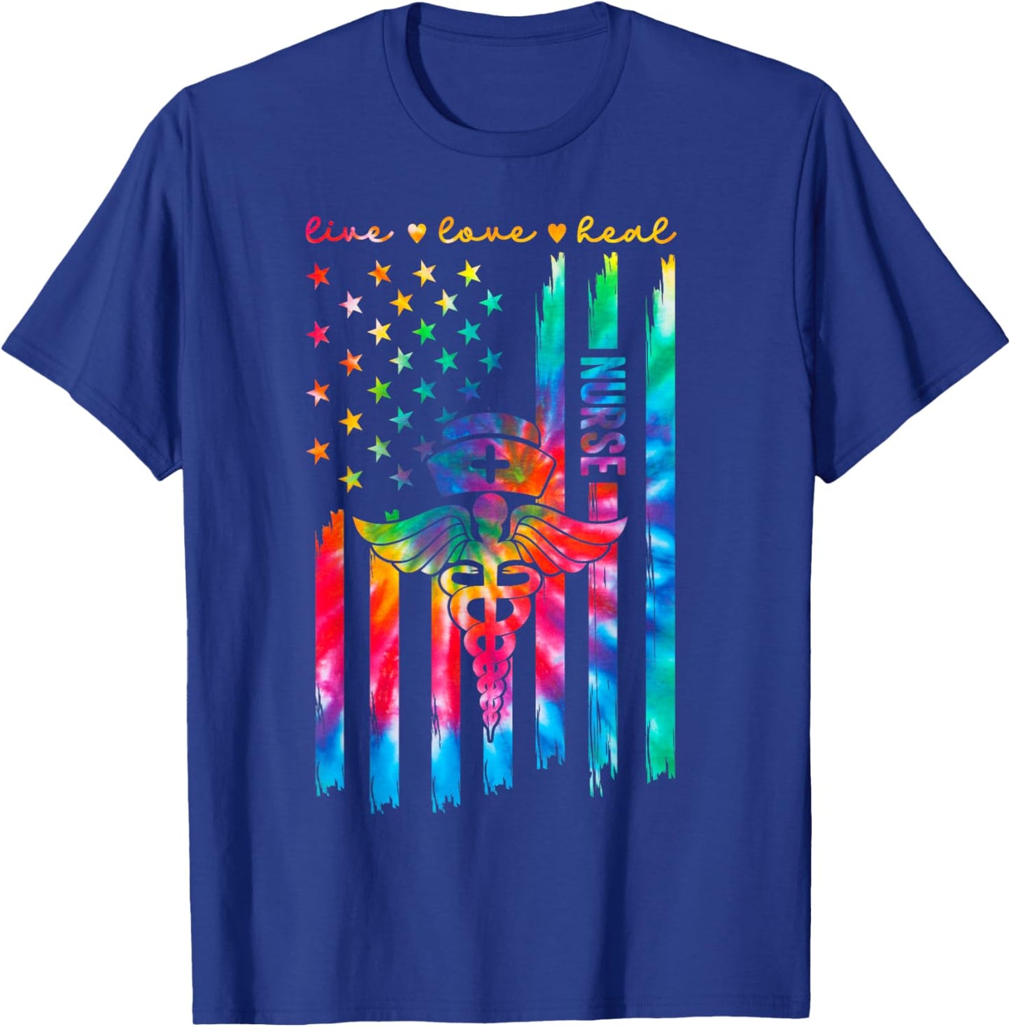 Nurse's Day Happy Nurse Week 2025 Appreciation Nurse Tie Dye T-Shirt - T-Shirt | Royal