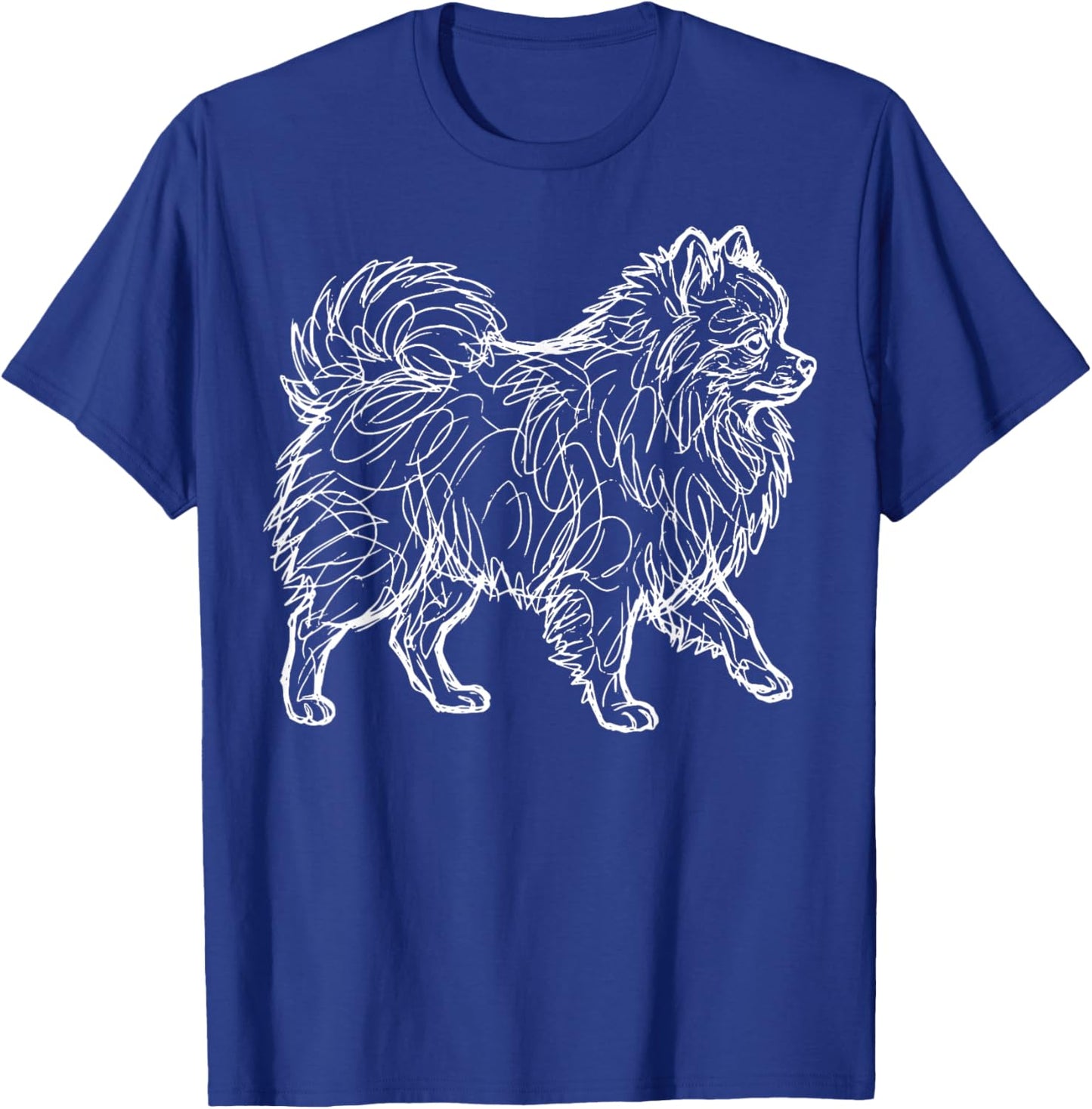 Pomeranian Line Art T-Shirt - T-Shirt | Royal