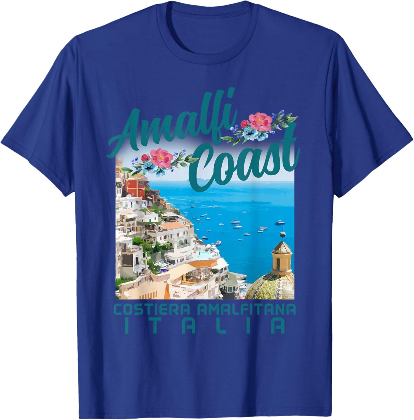 Amalfi Coast Italy Italia Vintage Italian Souvenir T-Shirt - T-Shirt | Royal