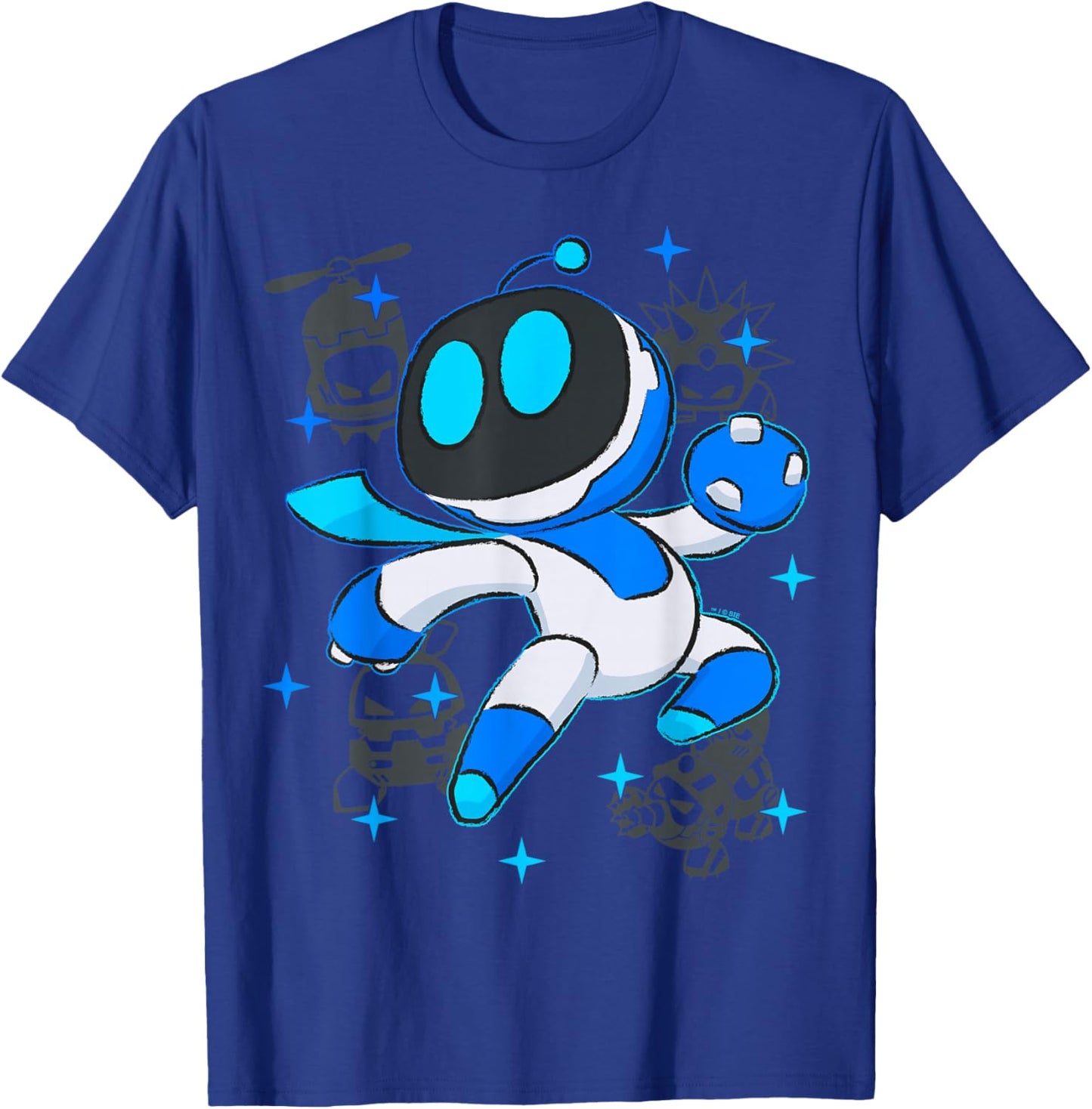 Astrobot PlayStation's Astro Bot Fighting Enemies In Space T-Shirt - T-Shirt | Royal
