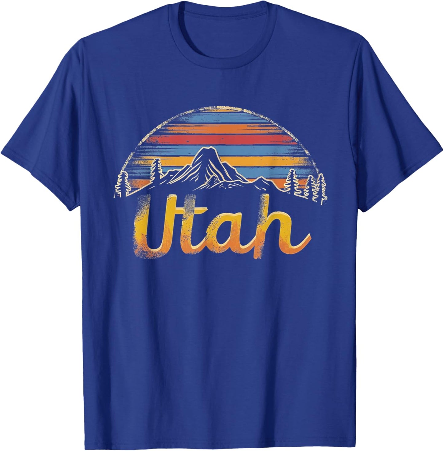 Utah - Cool Funny Graphic Vintage Men Women Retro T-Shirt - T-Shirt | Royal