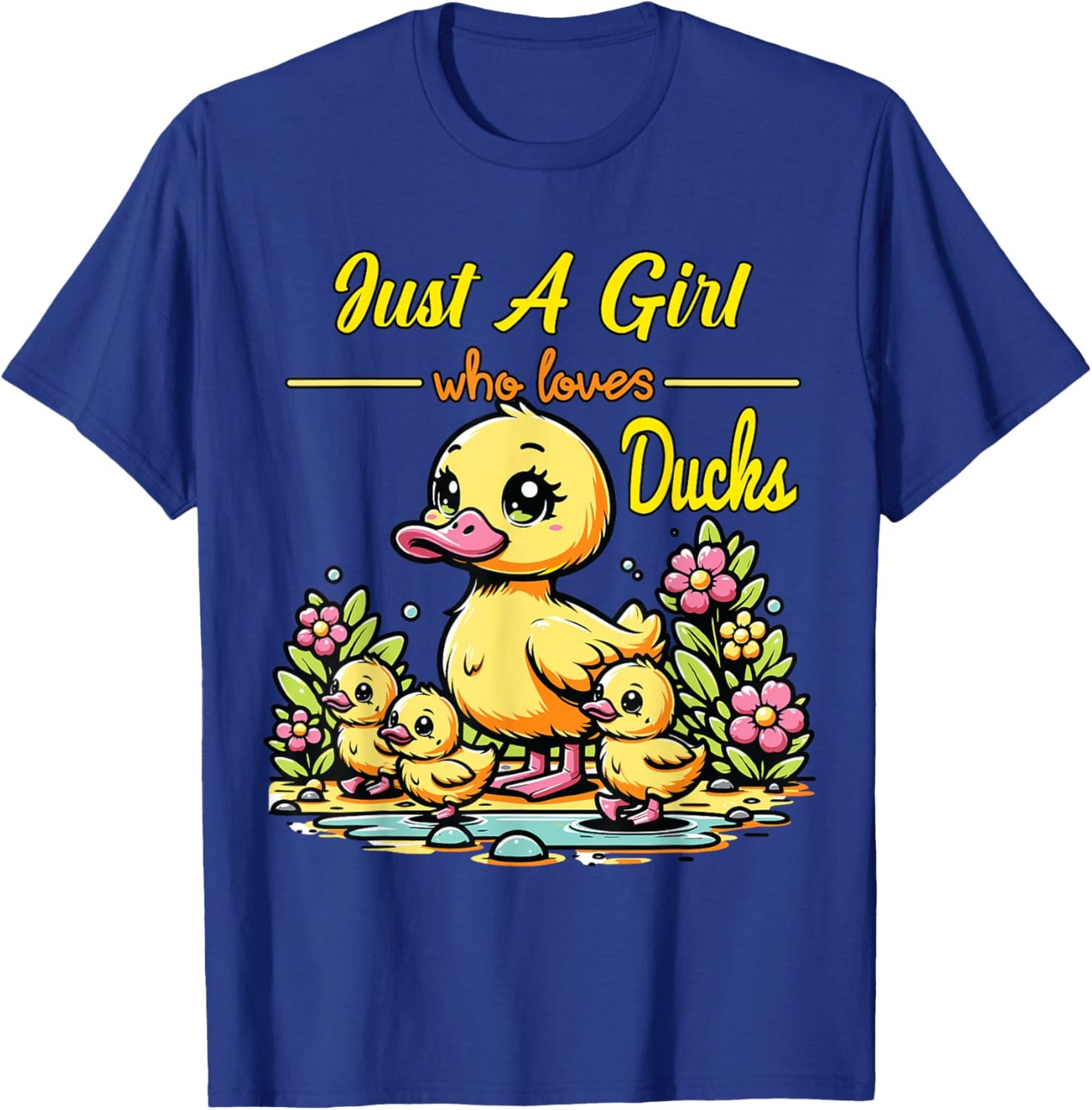 Duck Lover Art Men Women Boys Girls Rubber Duck Funny Ducks T-Shirt - T-Shirt | Royal
