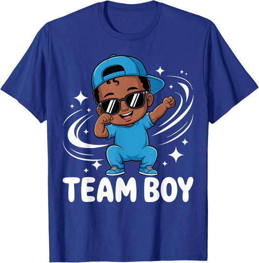 Team Boy Baby Announcement Gender Reveal Family Party T-Shirt - T-Shirt | Royal