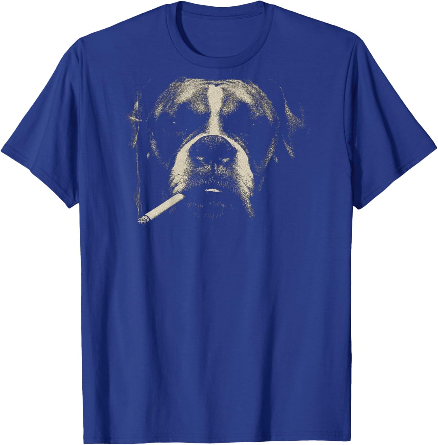 Boxer Smoking A Cigarette Grunge Vintage Meme 90s On Back T-Shirt - T-Shirt | Royal