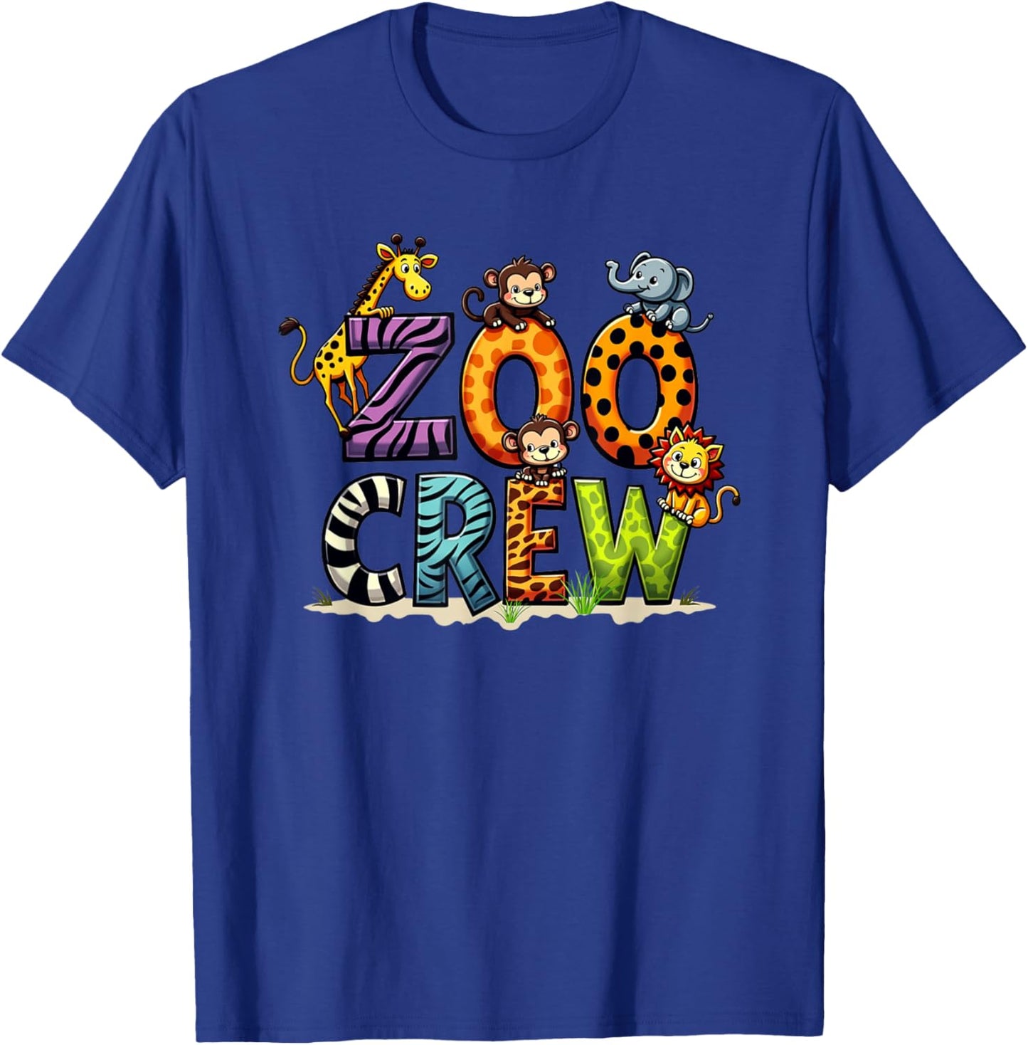 Zoo Crew Animals Kids Birthday Jungle Safari Party T-Shirt - T-Shirt | Royal
