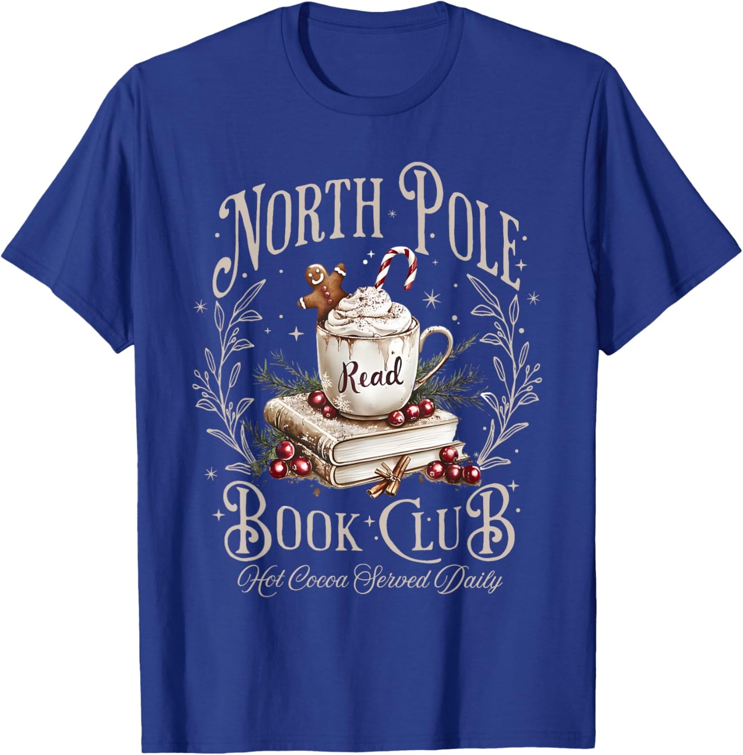 All Booked for Christmas Coquette Xmas Book Club Book Lovers T-Shirt - T-Shirt | Royal