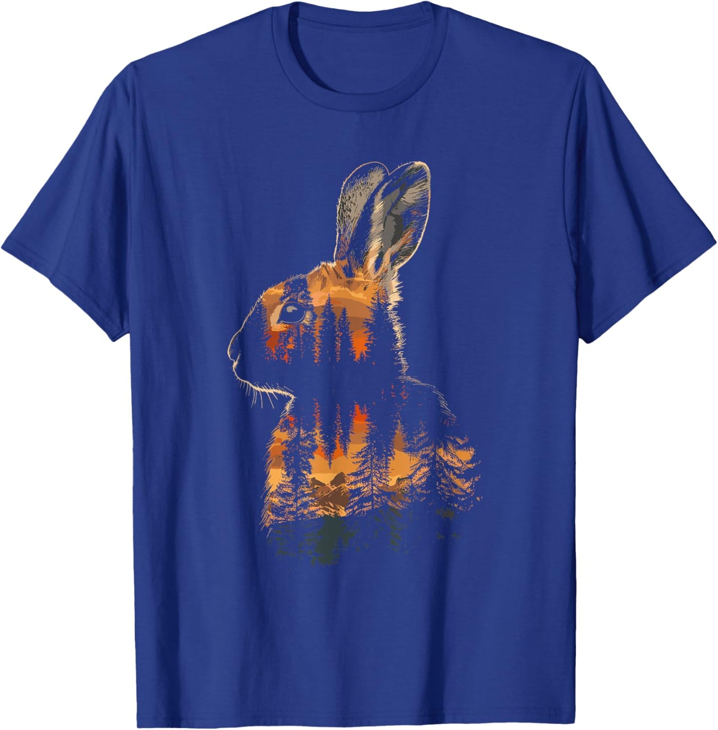Rabbit Mountain Landscape Nature Wildlife T-Shirt - T-Shirt | Royal