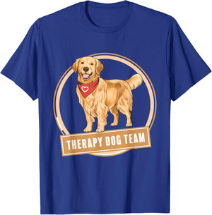 Therapy Dog Team Men Women Girls Kids T-Shirt - T-Shirt | Royal