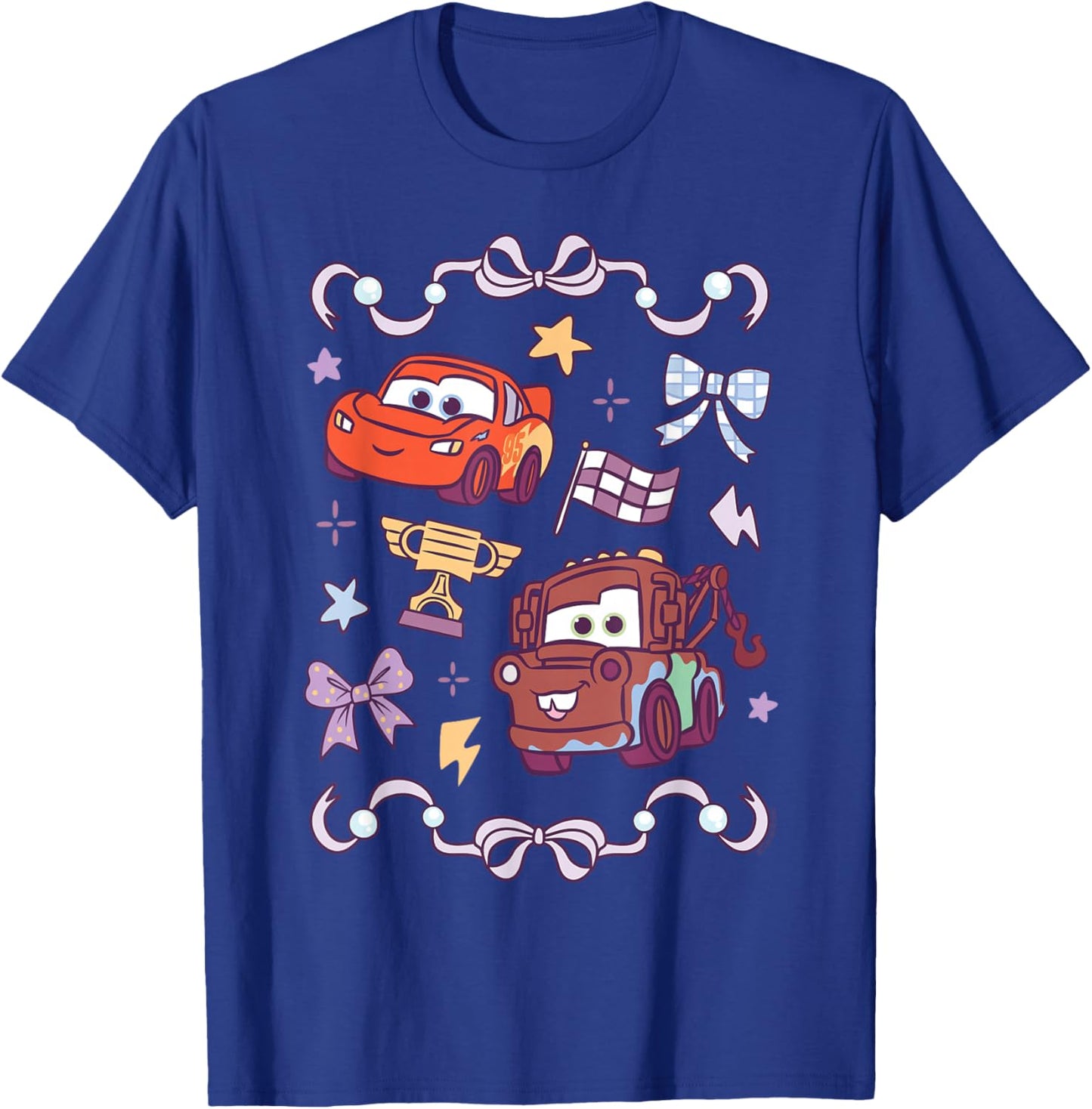 Disney and Pixar's Cars Lightning Mater Cute Chibi Coquette T-Shirt - T-Shirt | Royal