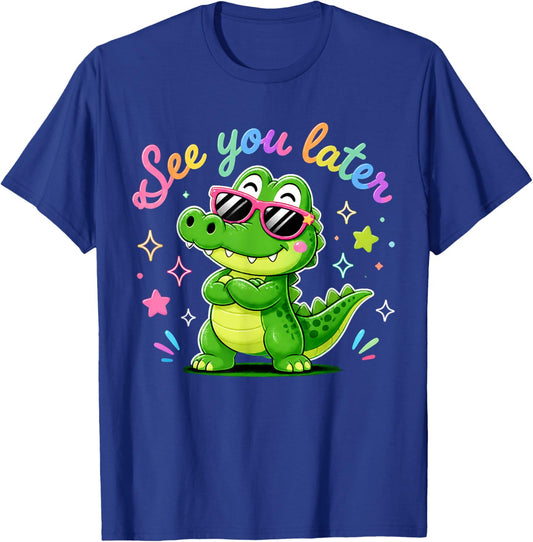 See You Later Alligator Summer Teacher Last Day of School T-Shirt - T-Shirt | Royal