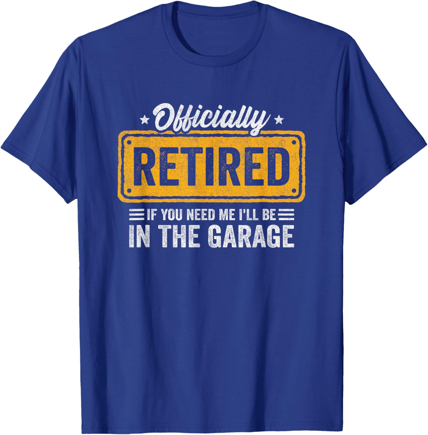 Officially Retired Husband - Retired Dad - Funny Retirement T-Shirt - T-Shirt | Royal