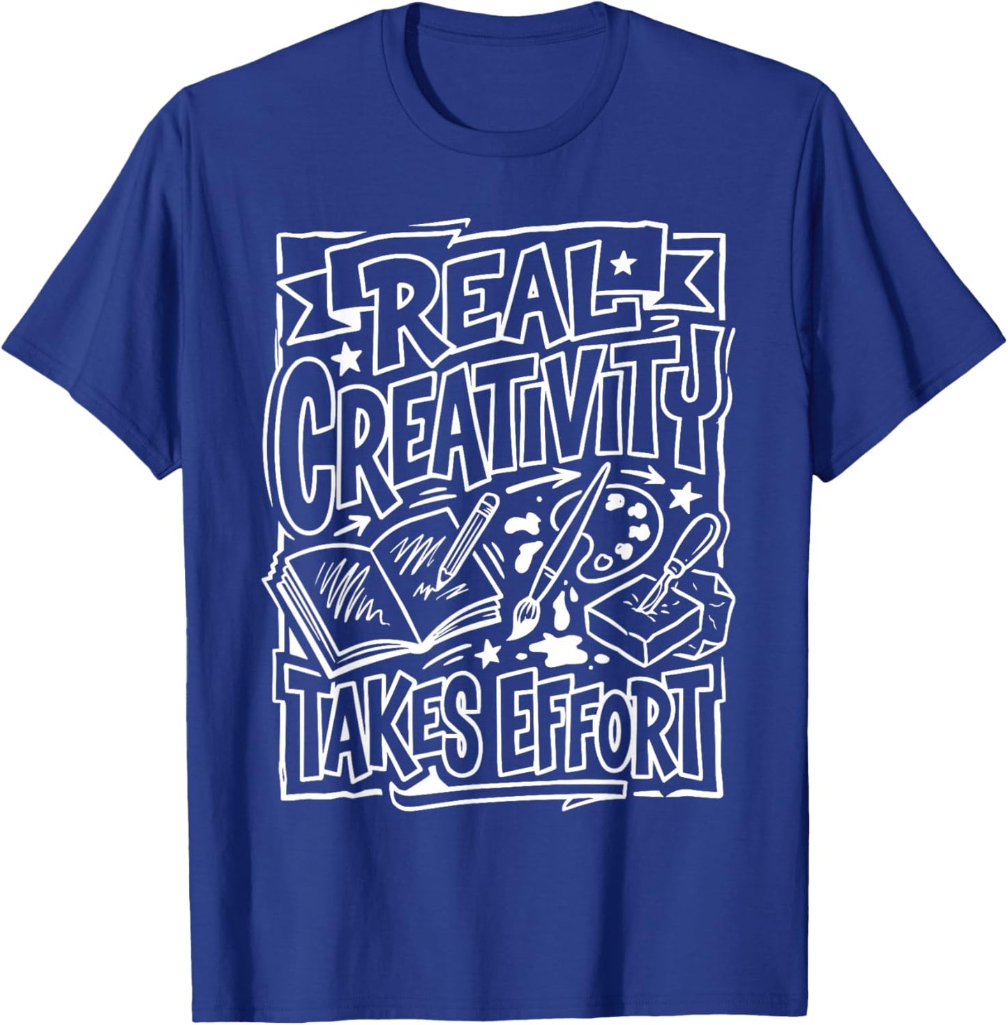Support Real Artist Not AI Anti AI No to AI Supporter T-Shirt - T-Shirt | Royal