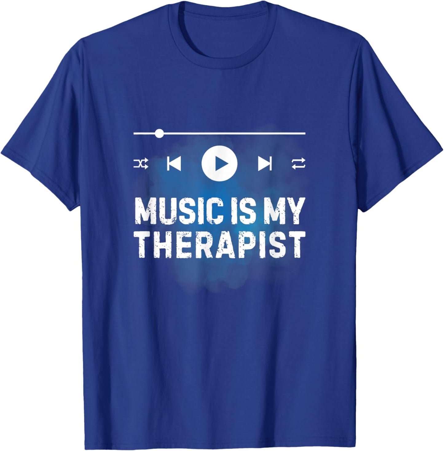 Music is My Therapist Music Lover Musician Life T-Shirt - T-Shirt | Royal