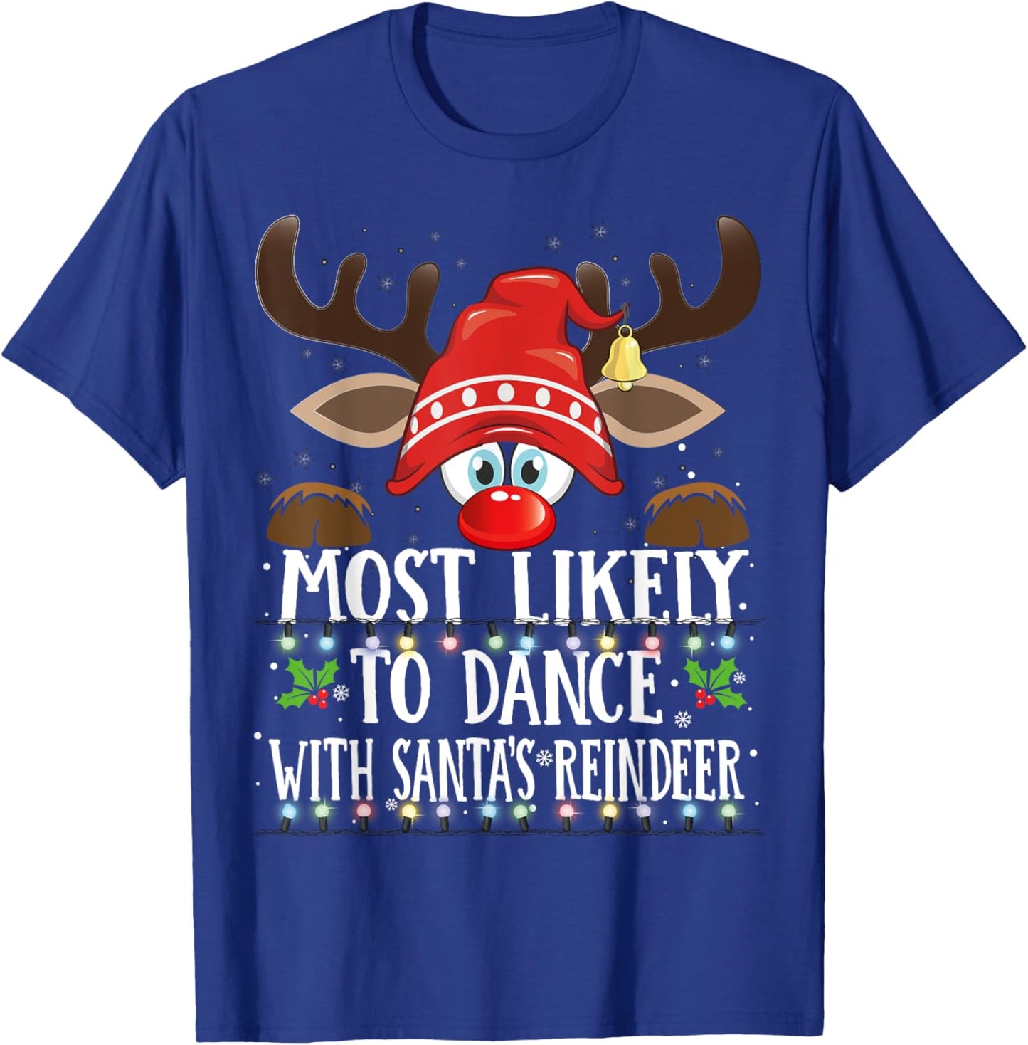 Christmas Matching Most Likely To Dance With Santa PJS T-Shirt - T-Shirt | Royal