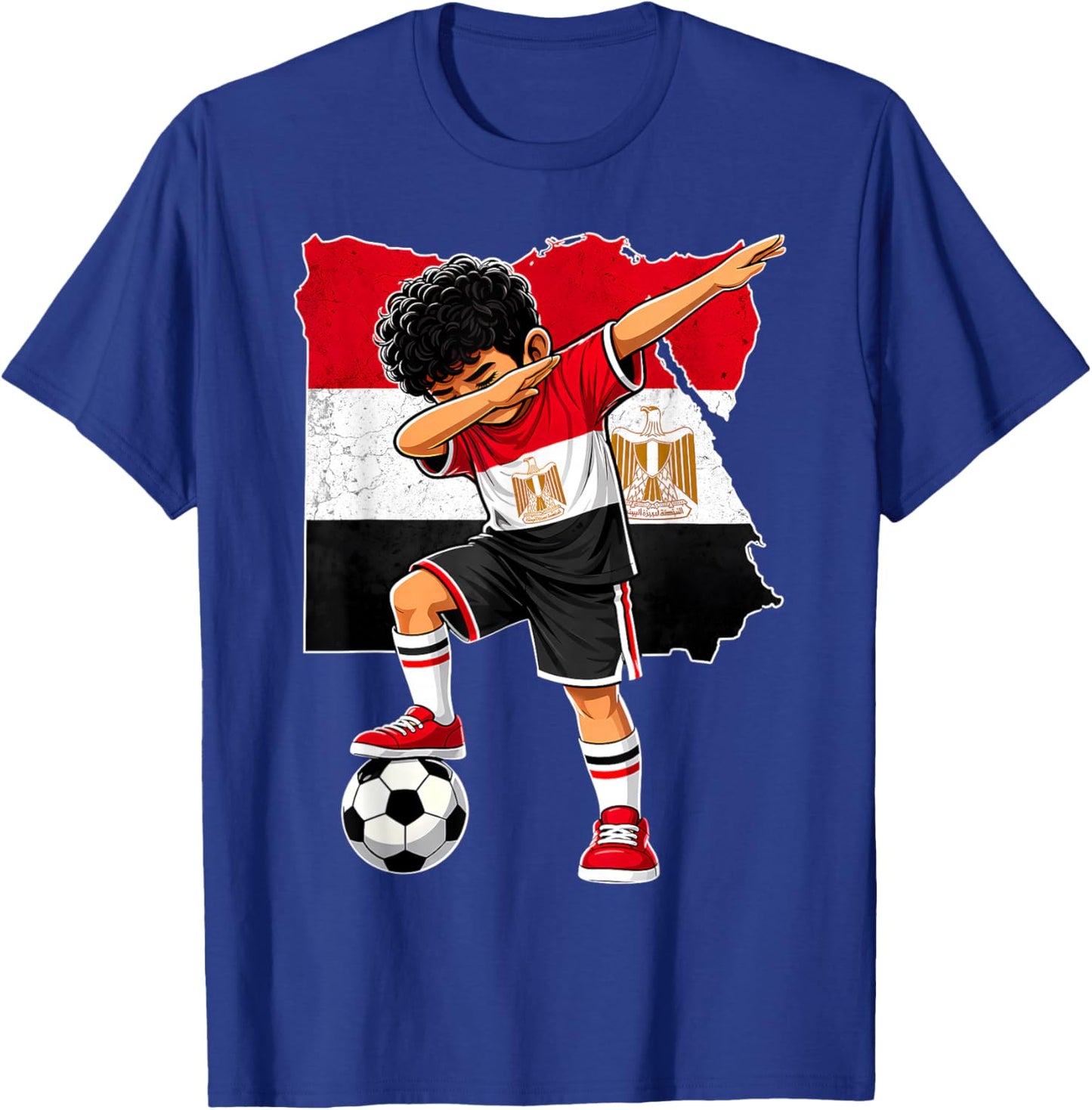 Dabbing Fußball Ägypten Trikot Junge Ägypter Jungen Fußball T-Shirt - T-Shirt | Royal