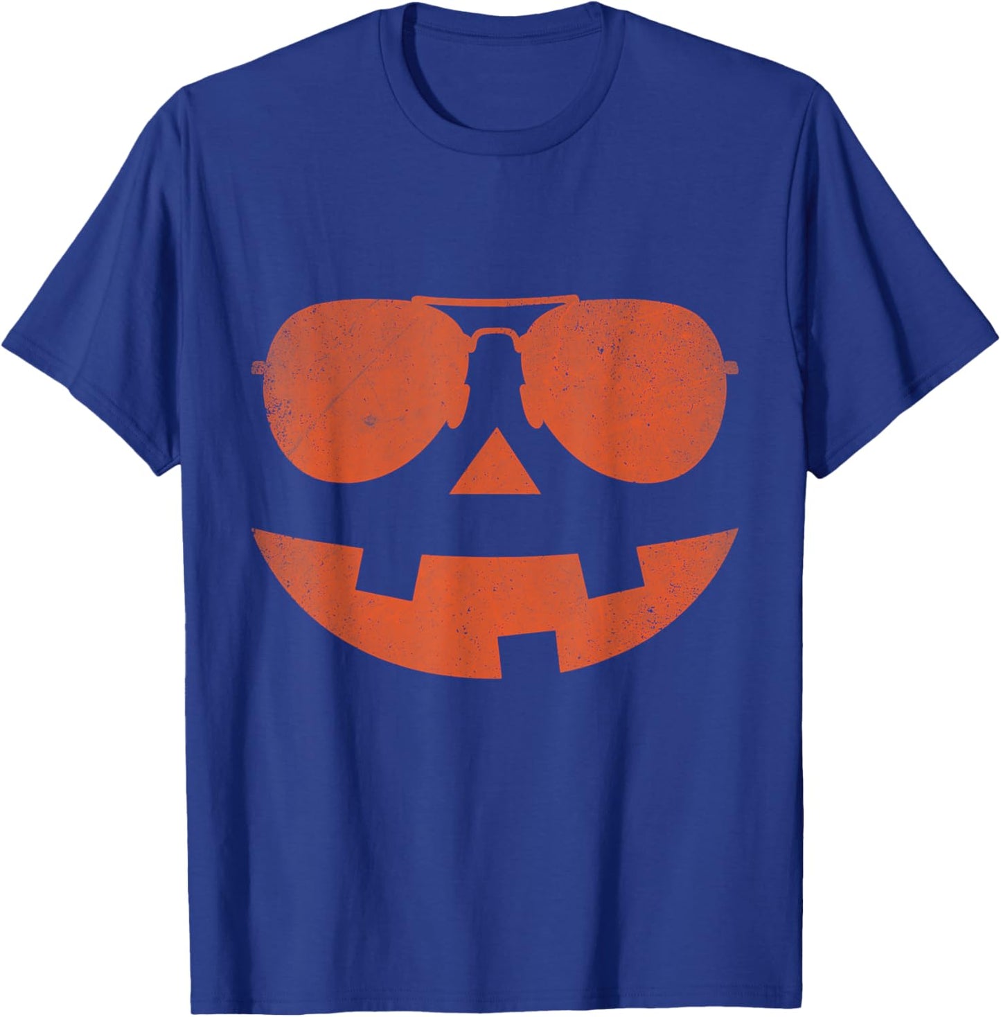 Jack O Lantern Sunglasses Pumpkin Face Halloween Costume T-Shirt - T-Shirt | Royal