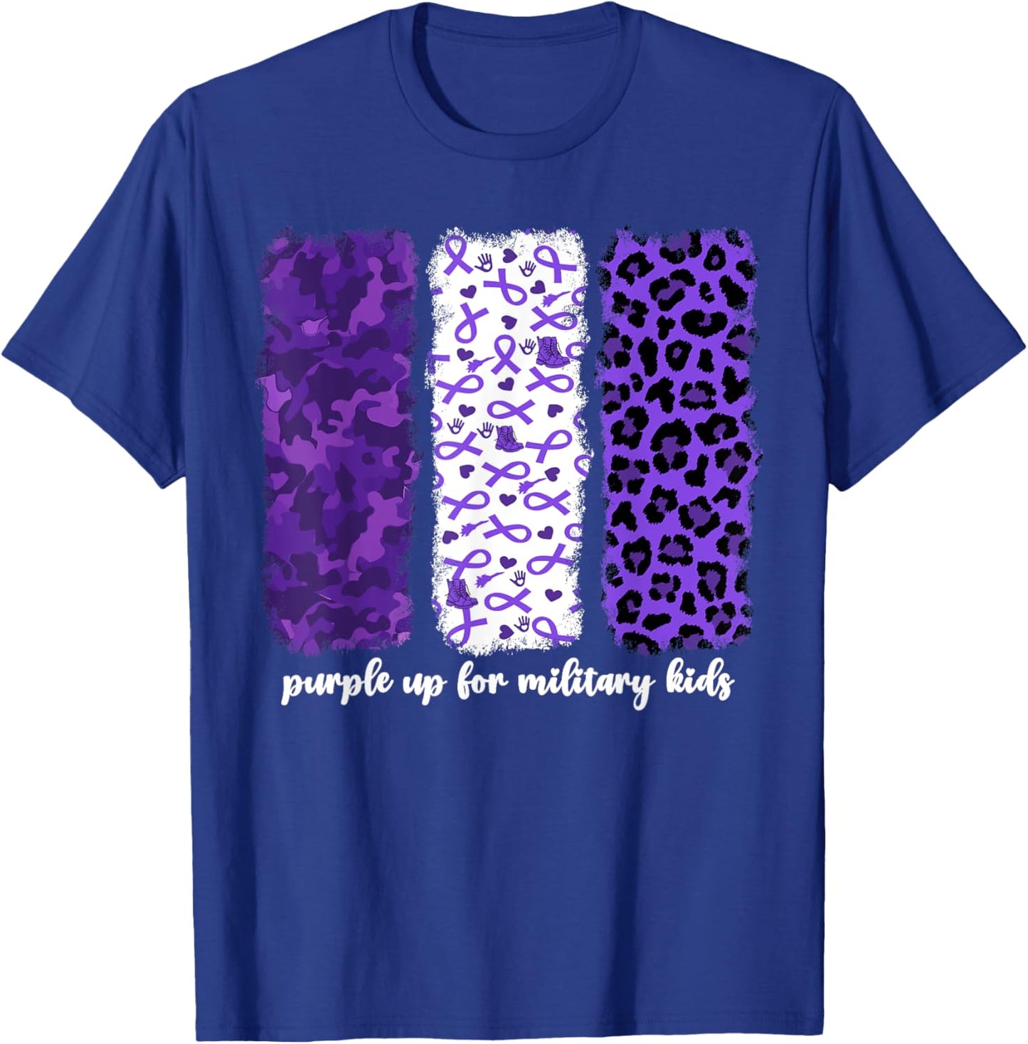 Purple Up For Military Kids Month Of Military Child Children T-Shirt - T-Shirt | Royal