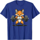 Fox Holding Dumbbells T-Shirt - T-Shirt | Royal